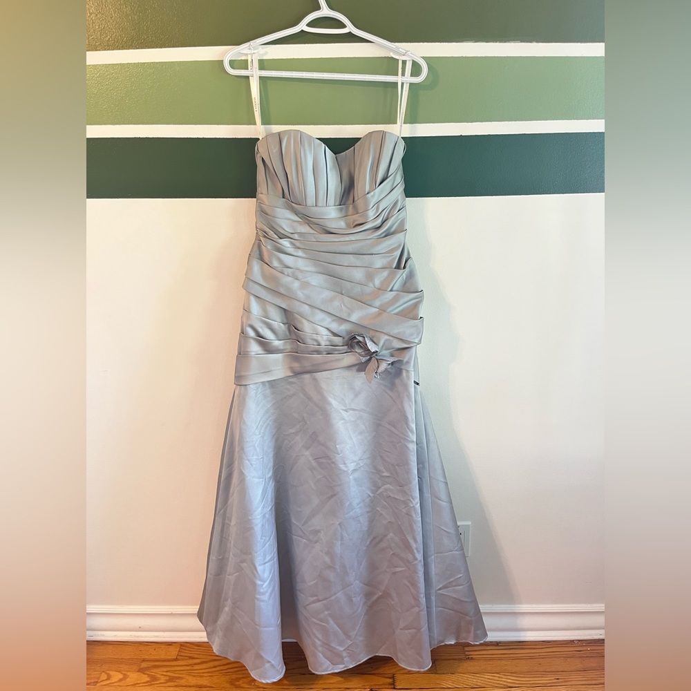 ALEXIA II Silver Fishtail Style Gown